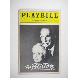 Jessica Tandy Hume Cronyn The Petition Broadway Playbill April 1986